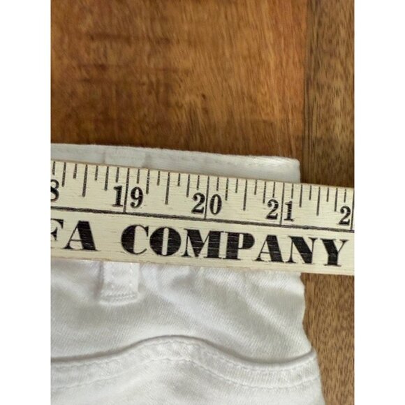 Michael Kors White Pants Denim Jeans Plus Size 20W Gold Emblishments Bling GUC - Picture 12 of 15